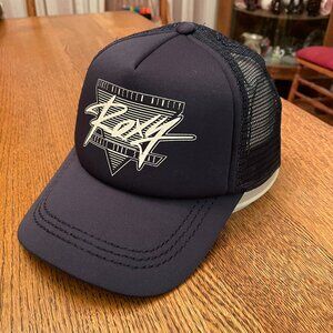 Men's Roxy Locale Surf Squad Black Snapback Mesh Backed Trucker Hat Cap